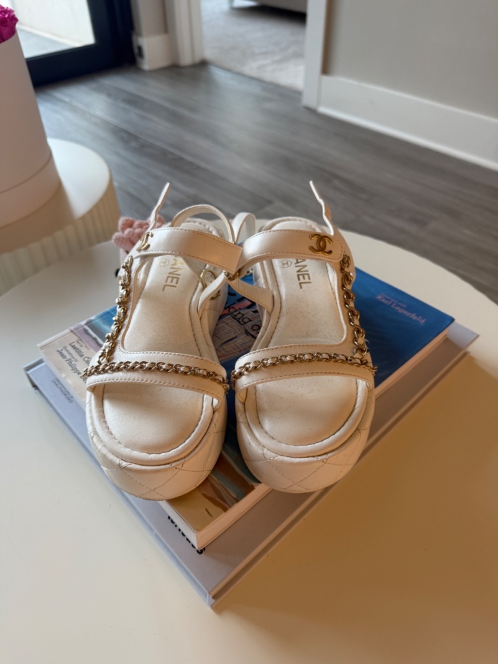 Chanel Quilted Matelassé Platform Sandal - Picture 2 of 4